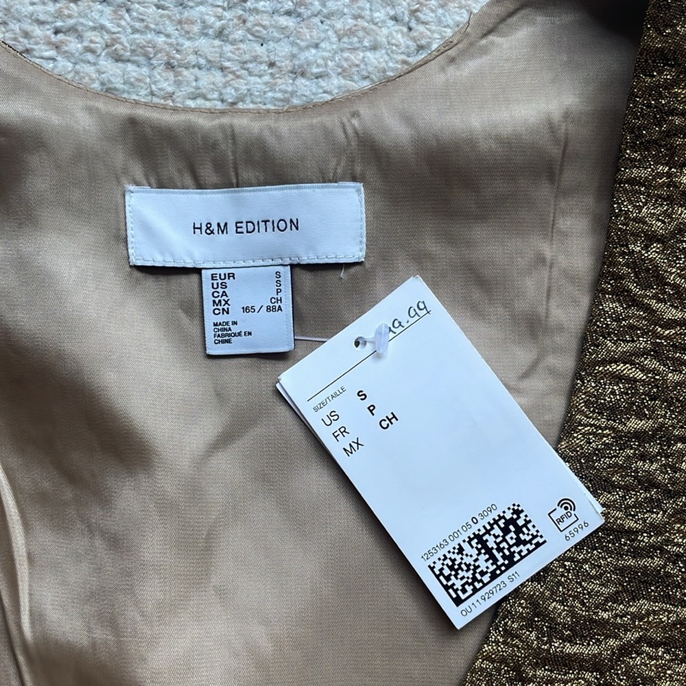 Shimmery Jacquard Weave Dress Sz. S - Picture 6 of 6